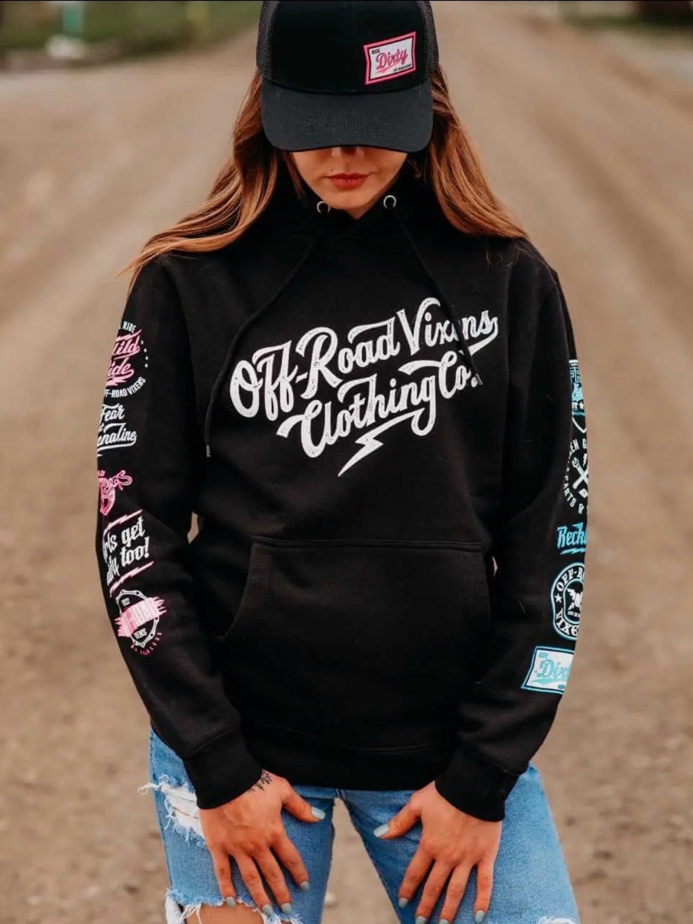 Off Road Vixens | Graphic Pullover Hoodie | Size XL